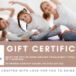 Gift Mum with a family yoga egift certificate this Mother's Day.
