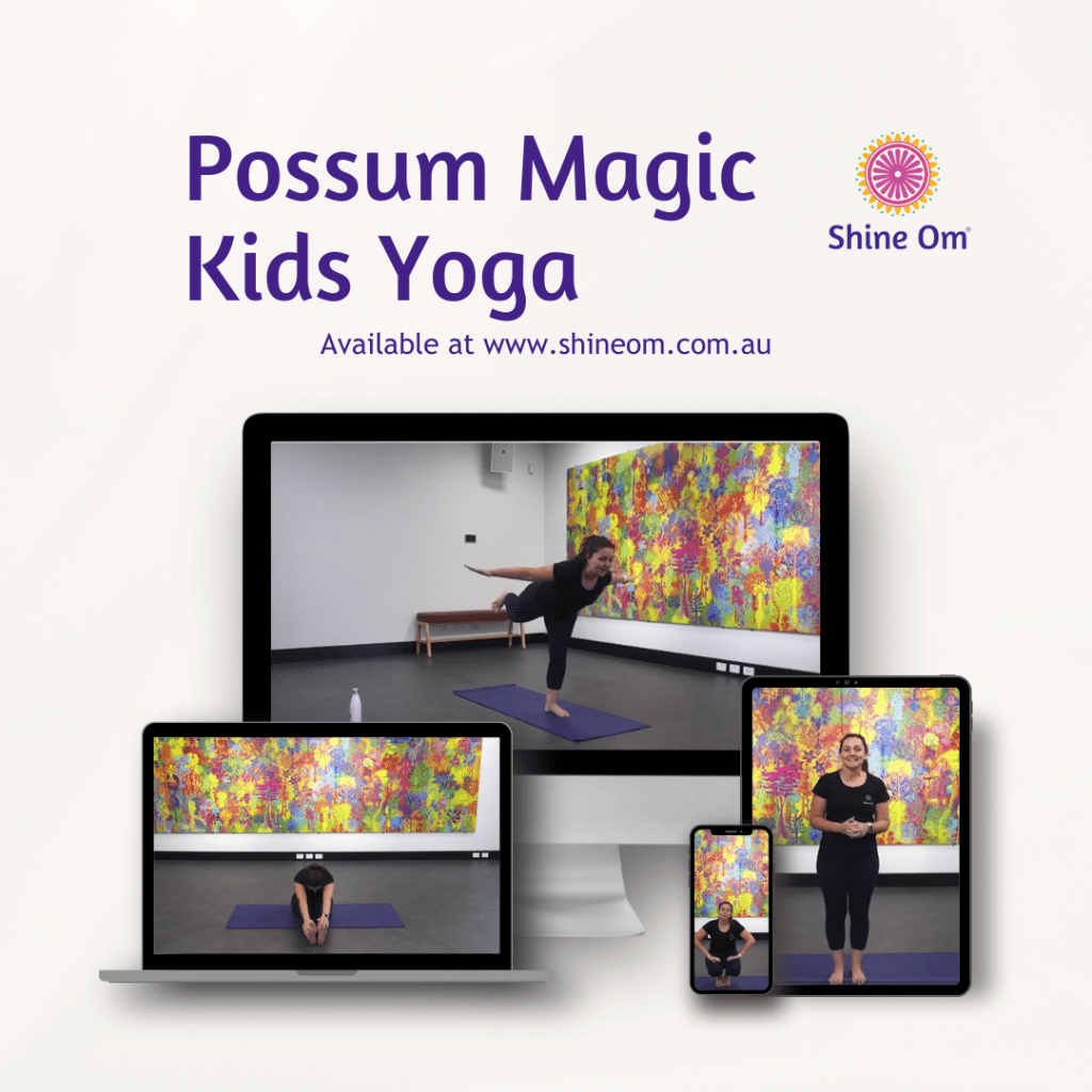 Embark on a magical Possum Magic Yoga Adventure with Shine Om! Join us for an enchanting blend of Mem Fox's classic tale and playful yoga. Visit www.shineom.com.au/possum-magic-kids-yoga-adventure